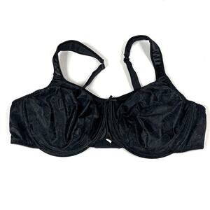 BALI | Black Floral Mesh Back Underwire Bra 42C